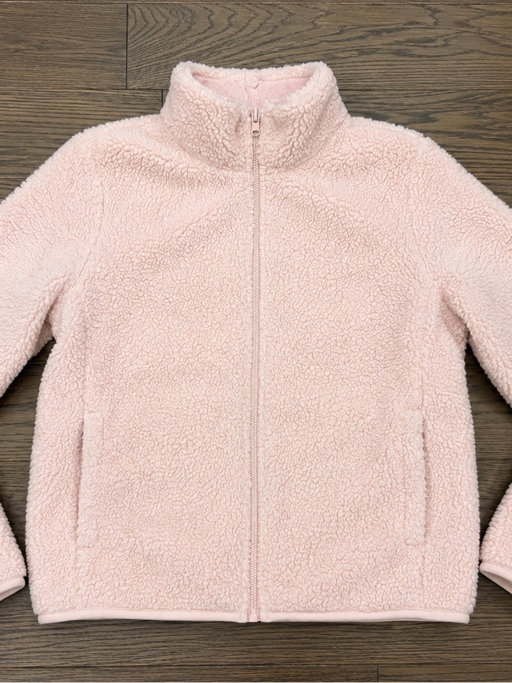 Uniqlo Women’s Pink Sherpa Fleece Full Zip Jacket Size M